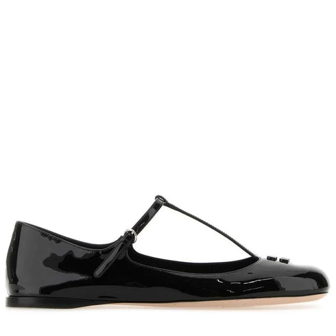 Miu Miu Logo-Lettering Ballerines